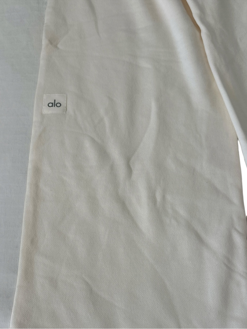 Alo Yoga Serenity Wide Leg Sweatpant in Ivory - Picture 12 of 16